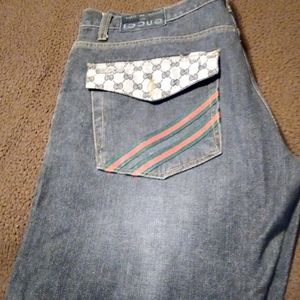 GUCCI black & grey jeans size 36